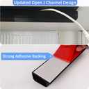 3 Pack Self-Adhesive Under Desk Cable Organizer, Under Desk Wire Hider, Cord Management, Black