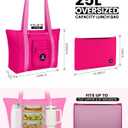 Sports rabbit Extra Large Neoprene Lunch Bag Tote for Women, Insulated