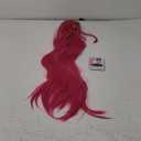 Long Straight Hot Pink Wig for Women, Costume Cosplay Wigs with Bangs, Girls Dance Christmas Cosplay Accessories Props Wig for Party