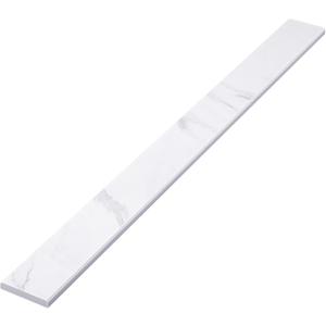 White Marble Threshold 4x48x5/8 Inch Marble Window Sill Shower Curb Top Tile Door Transition Bathroom Vanity Backsplash for Shower Pan System Jambs Fireplaces(Classic Style)
