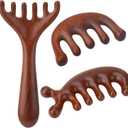 ProSuites 3 Pcs Wooden Head Scalp Massager Comb, Head Massage Tool for Relaxation Hair Gua Sha Comb for Mother,Gaughter,Wife