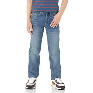 Amazon Essentials Boys' Regular Straight-Fit Jeans (12 Slim, Light Wash)