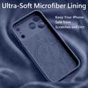FireNova Magnetic for iPhone 17 Pro Case, Compatible with MagSafe, [Integrated Silicone Camera Control Button] [Camera Protection] Anti-Scratch Microfiber Lining Phone Case, 6.3", Lavender Gray