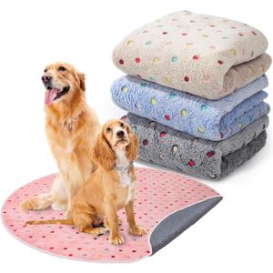 4 Pack Round Washable Pee Pads 36 inch for Dog Cat Pee Pads Reusable Pet Training Pads Absorbent Round Whelping Pads Floor Pads Dog Bed Mat Puppy Pee Pads for Crate Potty Kennel Playpen.