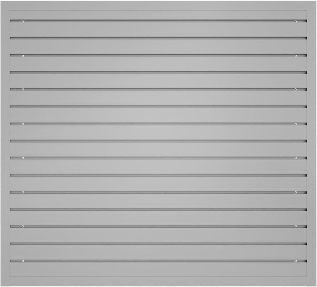 NeatiEase Slatwall Panel Wall Storage Systems, 4 x 4ft Slat Wall Paneling Garage Wall Organizer, Heavy Duty Wall Mounted PVC Wall Rack (Gray)
