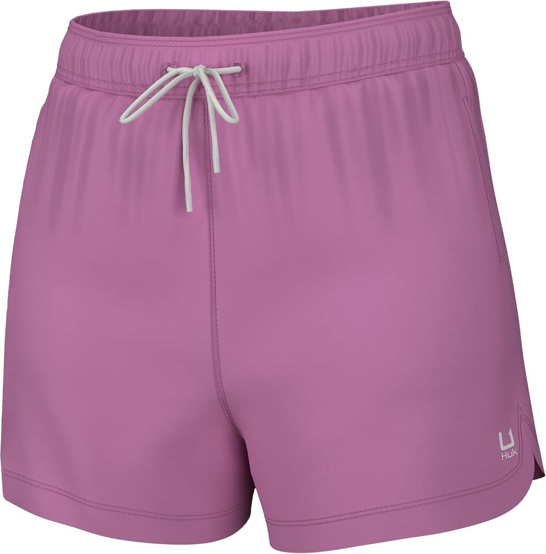 HUK Womens Pursuit Volley Short, Quick-Dry Fishing Shorts for Women (Small, Ultra Pink)