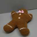 Beeveer 3 Pcs Christmas Gingerbread Pillow Stuffed Throw Gingerbread Family Decorative Cute Pillows for Home Xmas Party Sofa Bed Party Decor Outdoor Cushion Decor Lovely Style (16", 12")