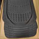 Motor Trend FlexTough Floor Mats for Cars, Black Deep Dish All-Weather Car Mats, Waterproof Trim-to Fit Automotive Floor Mats for Cars Trucks SUV, Universal Floor Liner Car Accessories
