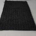 Yimobra Bathroom Rugs Non Slip Washable 32x20 Inch - Ultra Soft Absorbent Chenille Bath Mat, Quick Dry Shaggy Floor Carpet for Tub Shower, Dark Gray Home Decor Accessories