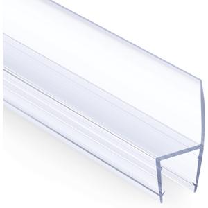 AmazerBath 5 PCS Shower Door Side Seal Strip for 1/2 Inch Glass - 15.75 Inches x 5, 5 Sections Segmented Shower Installation Kit, Frameless Glass Door Seal Strip