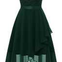Wedtrend Women's Formal Wedding Guest Dress Ruffle Bridesmaid Dress Flutter Sleeve Prom Dresses for Teens, Size M