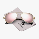 HJSTES Polarized Kids Aviator Sunglasses for Girls Boys Classic Juniors Glasses UV400 Protection Lens,52mm