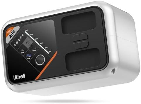 Litheli 288 Series Portable Power Station 139Wh Camping Lithium Battery Solar Generator, 300W AC/100W USB-C Outlets, 0-95% in 50Min, Power Bank(Solar Panel Optional) for Home Outdoor Emergency RV Van