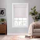 Eclipse Bamboo Roman Shades for Windows 23 in Wide x 72 in Long, Semi-Privacy Light-Filtering Cordless Blinds Bedroom, Living Room, Safe for Kids & Pets, Easy Mounting Interior Blinds, White