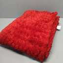 Red Throw Blanket 50"60" inches Gifts for Mom Fuzzy 3D Jacquard Decorative Flannel Fleece Super Soft Plush Cozy Blanket for Couch Sofa Chair Lightweight