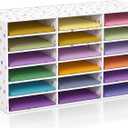 Fuutreo 1 Pc Classroom Construction Paper Storage,Colorful Polka Dots