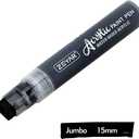 ZEYAR Jumbo Paint Marker Pens, Water Based Acrylic, 15mm Felt Tip, Waterproof and Permanent ink, Great on Plastic, Posters, Stone, Metal, Glass and more (2 White & 1 Black)