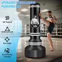 Heavy Punching Bag with Stand Adults Teens, 70" Freestanding Punching Bag with Boxing Gloves and Electric Air Pump, Women Men Standing Inflatable Boxing Bag for Training MMA Thai Fitness
