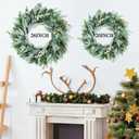 Eucalyptus Wreaths 22" Large Artificial Greenery Outdoor/Indoor Wreath Spring/Summer/Winter Wreath Green Wreaths for Front Door Porch Window Wall Hanging Decor All Year Round Wre-athGreen