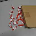 ilauke 50Pcs Christmas Wooden Clothespins Mini Snowflake Clothespin Clips for Christmas Cards Photo Paper Crafts (1.38 Inch)