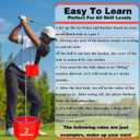 Backyard Golf Game with 2 Clubs, Portable 9 Hole Golf Course, Outdoor Yard Golf Chipping Game for Family and Adults, Beach, Park, Lawn, Field Day Reunion Party Games (Red)