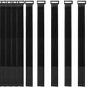 [16 Pack] 1 x 18" Hook and Loop Reusable Fastening Nylon Cable Securing Straps, Durable Functional Ties to Keep Your Places from Tangled Messes of Cords