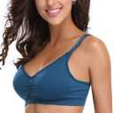 Womens Nursing Bra for Breastfeeding Seamless Clip Down Push Up Padded Maternity Bras 4-Pack (M)