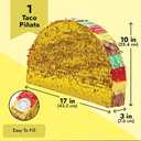 BLUE PANDA Taco Pinata for Cinco de Mayo, Fiesta, Mexican Birthday Party Decorations (Small, 17 x 10 Inches)