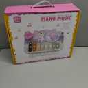 Kids Piano Musical Toys - 5 in 1 Wooden Music Instruments Montessori Toys for Baby Toddler, Sensory Toys with Drum Xylophone, Preschool Educational Toys, Birthday Gifts for Girls Boys Pink