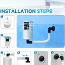 Above Ground Pool Skimmer,No Installation Required, no Adjustable Bracket Required,Comes with 10 Filter Socks, Special Note: The Pool Pump Flow Rate Must not Exceed 2100 GPH(Turquoise)