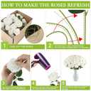 Hananona Artificial Roses in Bulk, Fake Velvet Silk Roses Realistic Rose for Wedding Centerpieces Flower Arrangement Home Decor (50, White)