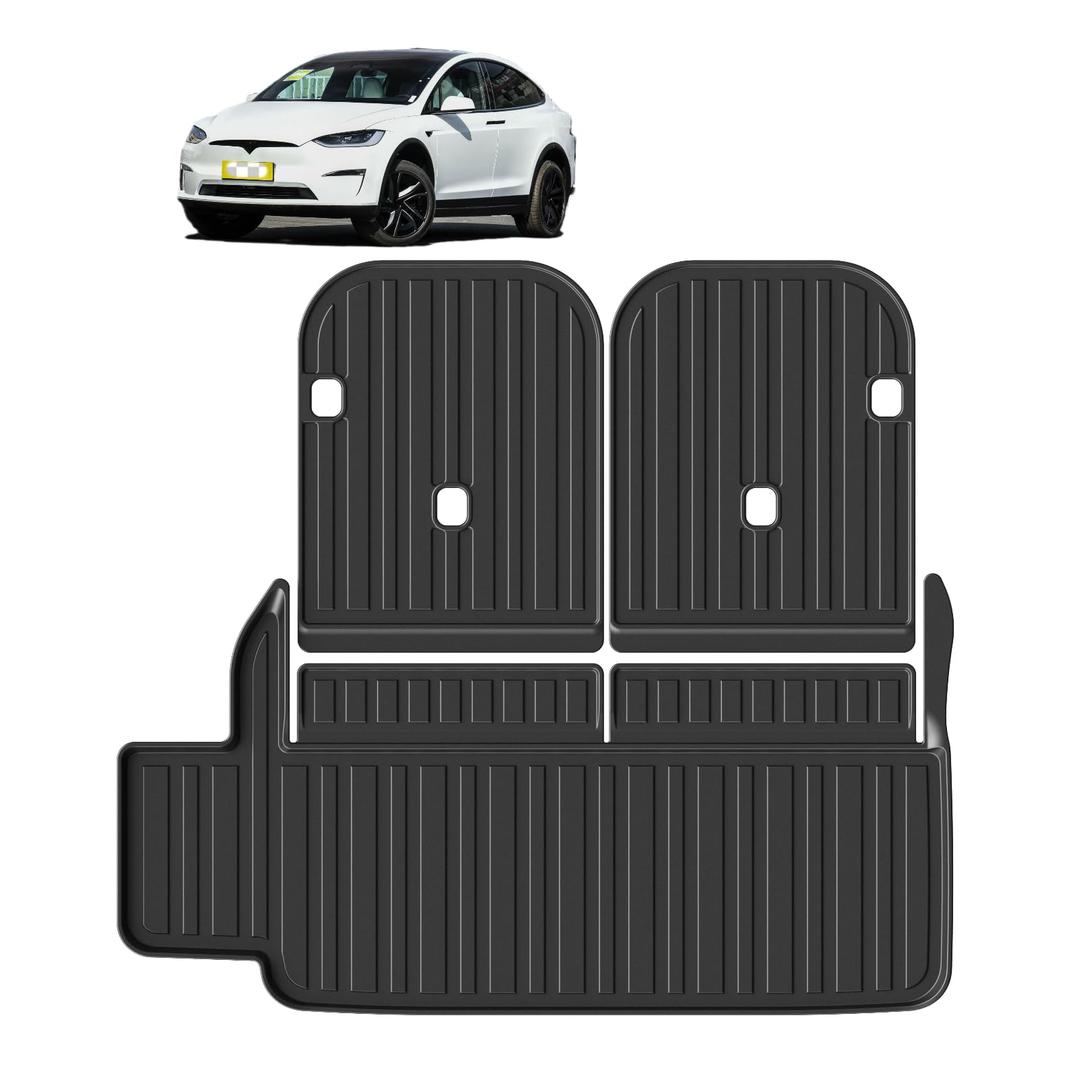 Elsetyler Custom Fit for Cargo Liner 2020-2026 Land Rover Defender 110 - Black TPE All Weather Heavy Duty Waterproof Rear Cargo Tray Trunk Floor Mat Protector