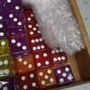 Seenelling 100 Piece 19 mm Casino Style Craps Dice Sets Acrylic and Translucent D6 Dice, Square W/Rounded Edge for Casino, Craps, Table Games and Board Games (Multicolor)