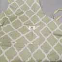 NLUS 2 Pack Kitchen Cooking Aprons, Adjustable Bib Waterproof Chef Apron with 2 Pockets for Men Women(Green Plaid/Grey Plaid)