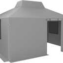 10' x 12' Universal Winter Gazebo Cover, Waterproof Enclosed Cover with Sidewalls & Ventilated Mesh Windows, Outdoor Storage Cover for Hardtop Gazebos (Gazebo not Included)