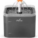 iPettie Neverland Cat Water Fountain with LED Light, 67oz/2.0L, Ultra Quiet Drinking Waterer, Automatic Filtered Water Dispenser, Water Purifier for Pets, Grey