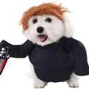 Funny Dog Jumpsuit with Knife, Halloween Pet Costume, for Small Dogs (Medium) : Pet Supplies