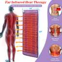 UTK 60'' x 24'' Large Far Infrared Heating Pad, 5X Pain Relief Full Body Amethyst Heating Pad for Back Waist Hip, Hotter to 159, FSA-HSA Eligible Weighted Mat, 16 Timers Auto-Off, Gift for Women Men