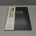 2026 Planner - Weekly and Monthly Planner, January 2026 to December 2026, Spiral Bound 2026 Calendar Planner Book, Inner Pocket, Perfect for Office Home School Supplies - A4 (8.5" x 11"), Black