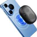 Portable Magnetic Bluetooth Speaker - Mini Wireless Sound Amplifier with Microphone, Enhanced Volume & Clear Vocals for Hands-Free Calls, Music (Black)