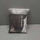 MAIHER Pleated Curtains 120 Inch Length Full Blackout, Linen Grey Back Tab Curtains Double Pinch Pleat Drapes with Hooks for Bedroom Sliding Patio Door, 40" W x 120" L, 2 Panels