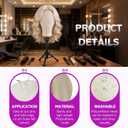Wig Stand - Wig Stand with Head Canvas Wig Head Mannequin Head for Heavy Wigs, Wig Head Stand Manikin Head Wig Head for Wigs Making Display Styling(Wig not included), Wig Stand Tripod Height Adjustable