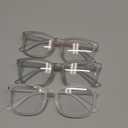 Gaoye Stylish Blue Light Glasses for Woman - Computer Glasses for Blue Light Blocking - Lightweight Frames - 3 pack (B1-matte(transparent+grey Pink+grey Blue))