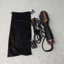 Travel Dual Voltage Hair Dryer Brush, Small Hot Air Brush for European Travel, Compact 2 Inch One Step Blowout and Volumizer Hair Blow Dryer with Oval Design, Rose Gold