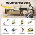 POWGRN 50 Ft 10AWG Outdoor Extension Cord Waterproof Heavy Duty 10 Gauge 3 Prong, Flexible Cold-Resistant Long Power Cord Outside with Lighted Indicator End, 15Amp 1875W SJTW Yellow ETL Listed