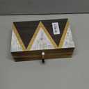 Juvale Small Wooden Decorative Box with Hinged Lid & Tassel, Jewelry & Trinket Storage - Wooden Jewelry Box - 9.4 x 6 x 3 Inches