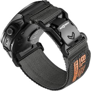 Bandletic Compatible with Garmin Fenix 6X Pro Band - 26mm Quick Fit Rugged Strap with Magnetic Fidlock V-Buckle for Fenix 8 51mm/7X/7X Pro/6X/5X/5X Plus/3 HR/Tactix/Enduro/Instinct 2X/Quatix 3 6X 7X