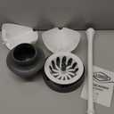 Clorox Toilet Plunger with Hideaway Caddy, Set of 2 – for Bathroom Organization and Storage, Bathroom Accessories, Toilet Unclogger, with Holder, White