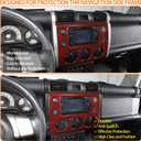 Navigation Side Trim Cover Compatible with Toyota FJ Cruiser 2007-2021, ABS Center Console Dashboard Navigation Side Strip Trim Cover, 2PCS (Carbon Fiber Pattern Black)