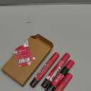 Burt's Bees Shimmer Lip Tint Set, Mothers Day Gifts, Tinted Lip Balm Stick, Moisturizing for All Day Hydration with Natural Origin Glowy Pigmented Finish & Buildable Color, Rhubarb (4-Pack)